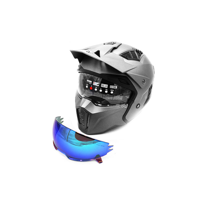 Hero street Full Face helmet ( Matte metallic gray ) - Lifty Electric Scooters