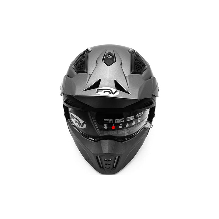 Hero street Full Face helmet ( Matte metallic gray ) - Lifty Electric Scooters