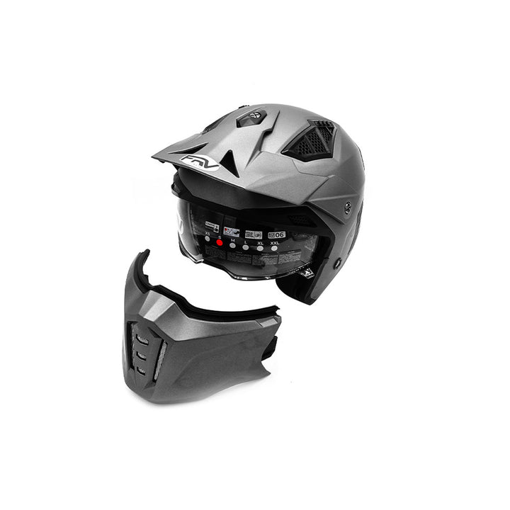 Hero street Full Face helmet ( Matte metallic gray ) - Lifty Electric Scooters